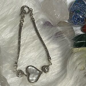 Mother of Pearl Heart Bracelet